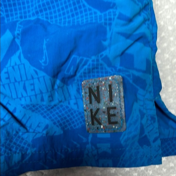 Blue Patterned Men's Shorts Nike - Picture 3 of 5